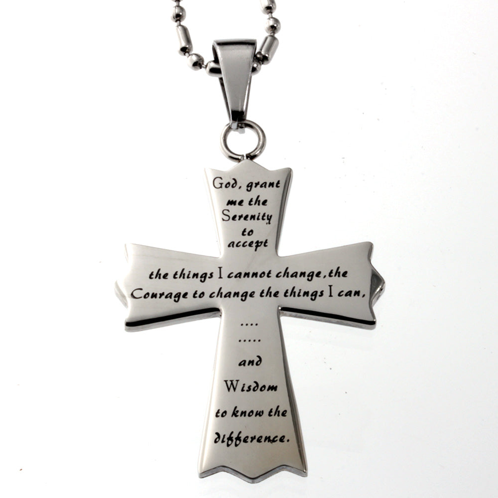 The Serenity Prayer Cross Pendant