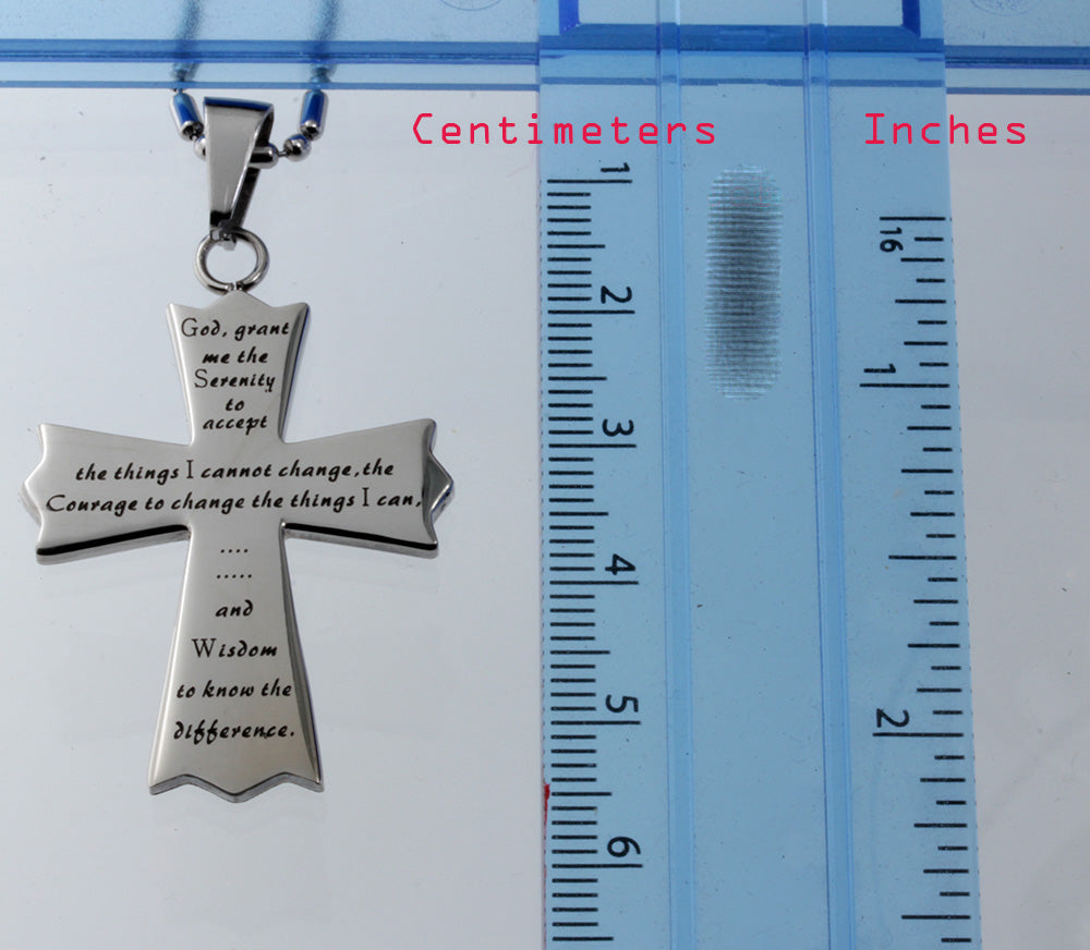 The Serenity Prayer Cross Pendant