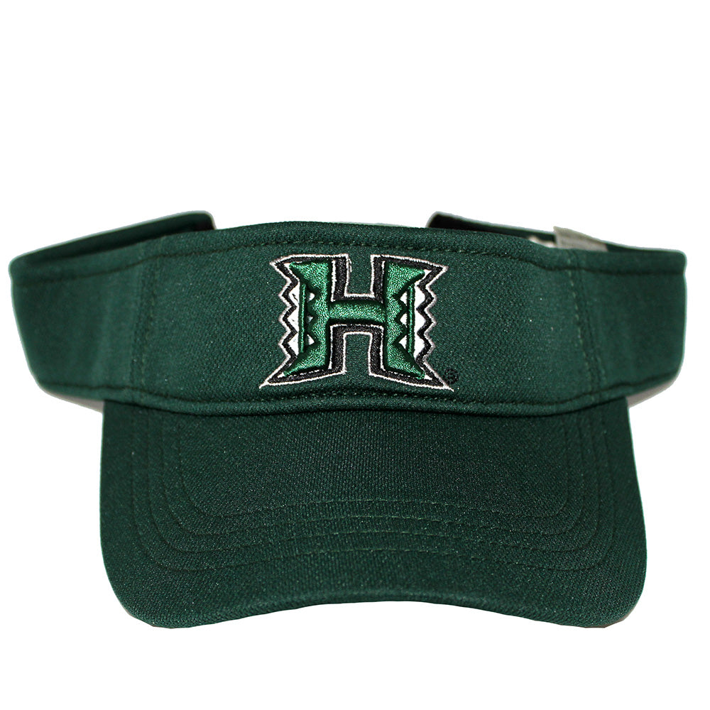 UH Warriors Visor, Dark Green