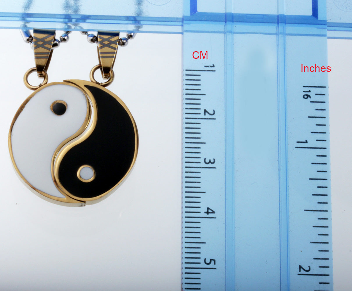 Yin and Yang Stainless Steel Pendant Set